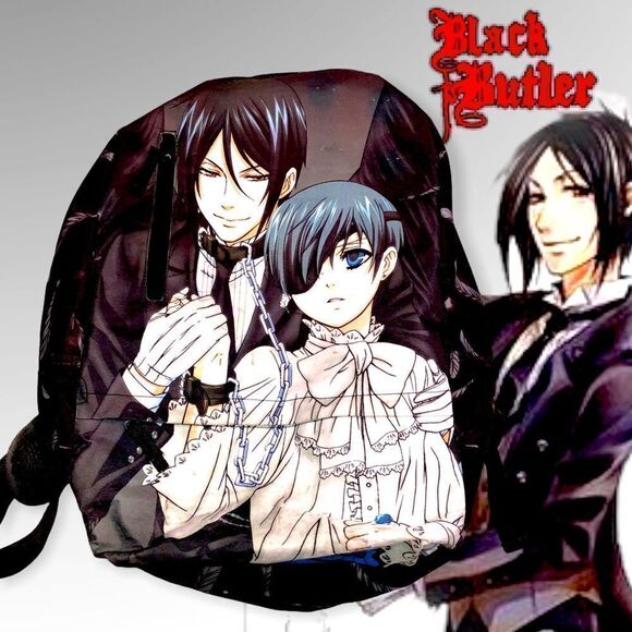 Black Butler Anime Backpack Large Used see photos - Picture 1 of 14